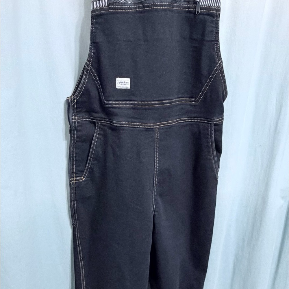 Chic Black Denim Overalls for Women